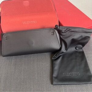 Valentino Black and Red Glasses Case
